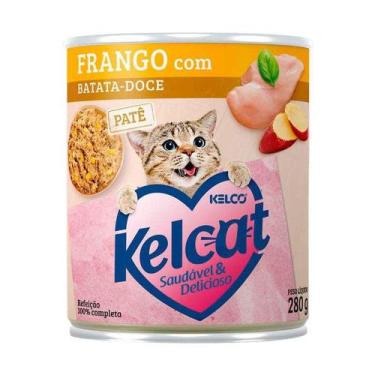 Imagem de Ração Úmida Kelcat para Gatos sabor Frango e Batata Doce 280g