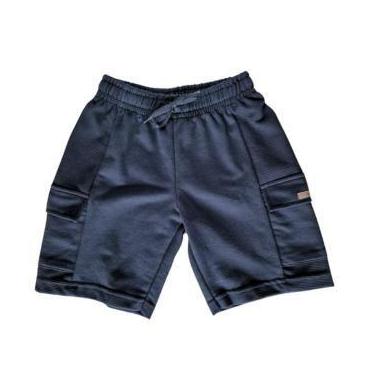 Imagem de Bermuda Infantil Masculina de Moletom sem Felpa marca Quimby, Preto, 1