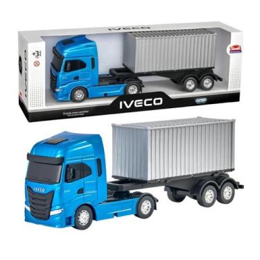 Imagem de Caminhão Iveco S-Way Toco Com Container - Brinquedo Infantil De Transp