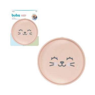 Imagem de Pratinho Infantil Silicone Buba Gumy Pêssego com Ventosas
