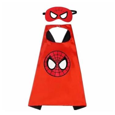 Imagem de Fantasia Infantil Menino Criança Super Heróis Capa + Máscara - Topmixs
