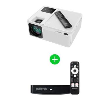 Imagem de Kit Projetor PFL 5211 com Smart TV Box 4k Intelbras
