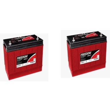 Imagem de Kit com 2 Bateria Estacionária Freedom Df2000 12v 105ah 115ah Nobreak