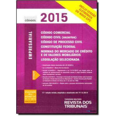 Imagem de Rt Mini Código 2015: Código Comercial, Código de Processo Civil, Const