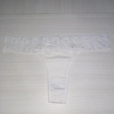 Imagem de Calcinha Fio Dental Feminina Clamar em Cotton e Renda - 3464, G, Branc
