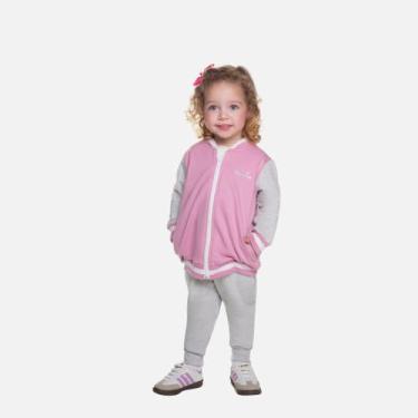 Imagem de Conjunto Jaqueta Bomber E Calça Moletom Infantil Menina Have Fun 29419