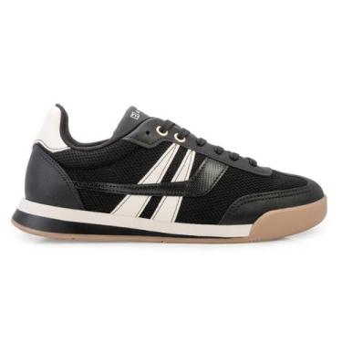 Imagem de Tênis Ramarim Feminino Flatform Casual 2596101 Preto Camurça, 35, Pret