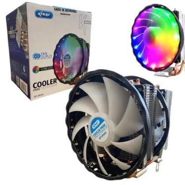 Imagem de Cooler fan duplo p/ cpu com led kp-vr305 knup