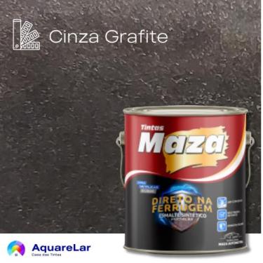 Imagem de Esmalte Sintético Direto na Ferrugem Maza Metálico 3,6L, CINZA GRAFITE