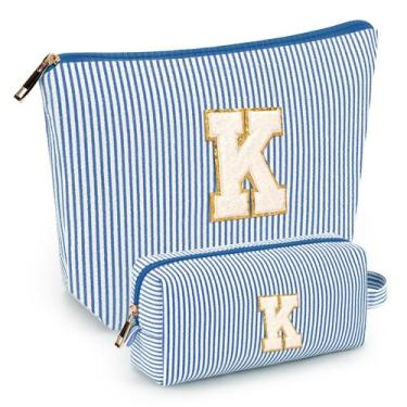 Imagem de Conjunto de bolsa de maquiagem mibasies Blue K para mulheres e meninas