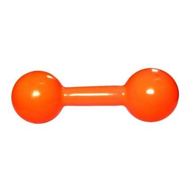Imagem de Halter Emborrachado 8kg para Musculação com Revestimento Antiderrapante Laranja Kikos