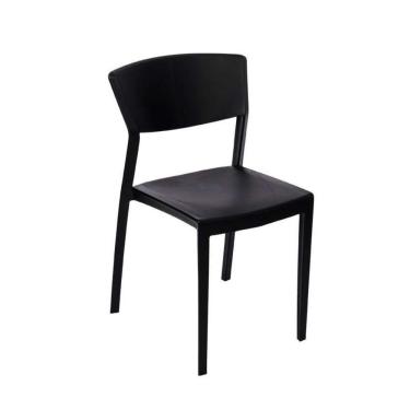 Imagem de Cadeira Oui I'm In em Polipropileno com Fibra de Vidro Preto Fosco para Sala e Varanda Grifit