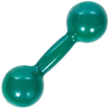Imagem de Halter Peso Emborrachado 2Kg Unibrás Unidade, Verde, Único