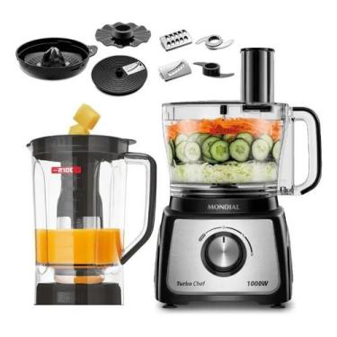 Imagem de Multiprocessador Mondial Turbo Chef 1000W 5 em 1 MPN01BF com Liquidifi