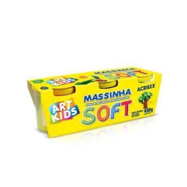 Imagem de Massinha Modelar Soft Com 3 Potes De 150g Cada Art Kids