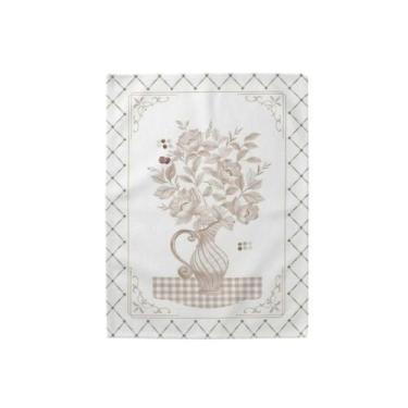 Imagem de Pano De Copa Estampado Outono Floral Dohler, Branco