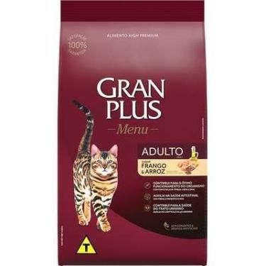 Imagem de Ração Gran Plus Frango e Arroz para Gatos Adultos 10kg - GranPlus