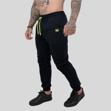 Imagem de Calça Moletom Masculina Skinny Slin Sport Coroa e Cordão - MP Moda Mas