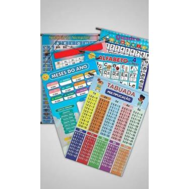 Imagem de Kit 6 Banners Apoio Pedagógico Lona 100x60cm - Congratulations Store
