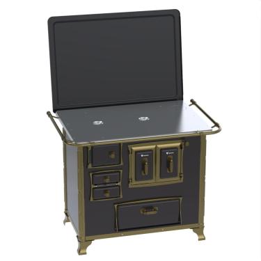 Imagem de Fogao a Lenha Venax n 2 Renaissance Chapa de Aluminio Preto SD