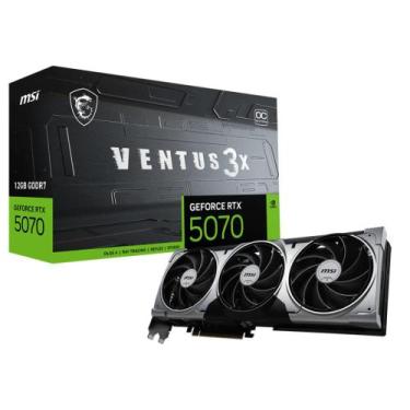 Imagem de Placa De Vídeo Msi Rtx 5070 Ventus 3x Oc 12gb Gddr7 192 Bit Dlss4 Ray 