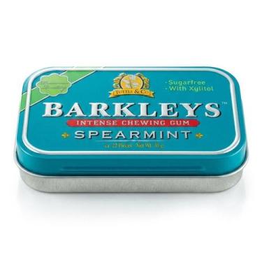 Imagem de Chiclete Importado Barkleys Chewing Gum Spearmint Hortelã Sem Açúcar H