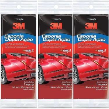 Imagem de Kit com 3 Esponja Dupla Ação ALTA Performance Automotiva 3M