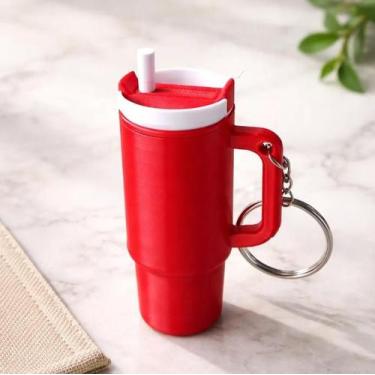 Imagem de Chaveiro de Bolsa Mini Garrafa - Porta Hidratante Labial Cor:Azul Copa