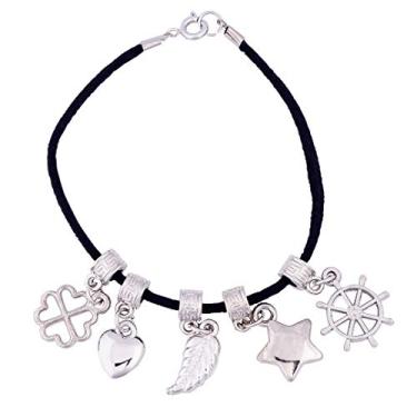 Imagem de Pulseira com Pingentes Pendentes - Sunshine Cristais Cor:Prata