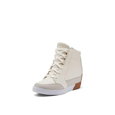 Imagem de Sorel Botas femininas Out 'N About Wedge — Botas de chuva de camurça impermeáveis, Sal marinho, Goma 2, 10