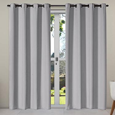 Imagem de Cortina Isa Varão Tecido Oxford 2,80m x 2,30m p/Porta Balcão - Cinza