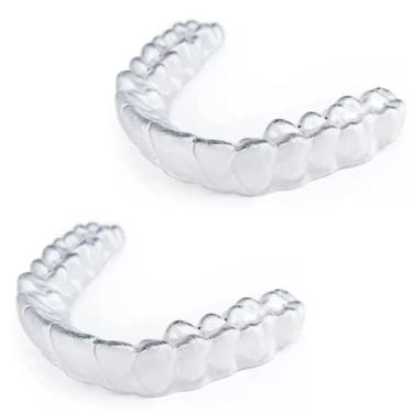 Imagem de American Guard Placa de Bruxismo Dor de Cabeça Insonia Dor na Mandíbula ATM - Silicone Moldável - Tamanho Universal - Adulto - Prática Esportiva