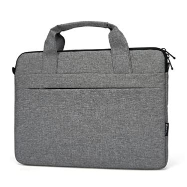 Imagem de Elonglin Maleta para Laptop Adulto Unissex Bolsa Protetora de 13-15,6 "Ipad Bolsa para Notebook à Prova d'água com Alça de Ombro Ajustável Cinza 15,6 polegadas