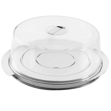 Imagem de Prato p/ Bolo Forma Terrazas c/ Cúpula 27,5 cm