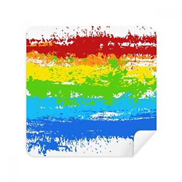 Imagem de Stippling Rainbow Gay LGBT óculos de limpeza de tela tecido de camurça 2 unidades