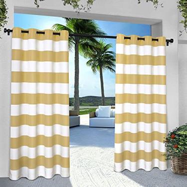 Imagem de Exclusive Home Curtains Par de painéis de cortina com ilhós para cabana para ambientes internos/externos, 137 x 241 cm, 2 unidades