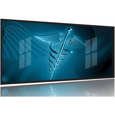 Imagem de Quadros Decorativos Medicina Logo 130x60 Moldura Preta 2x2