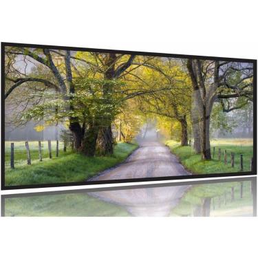Imagem de Quadros Decorativos Natureza Paisagem Arvores 130x60 Moldura Preta 2x2
