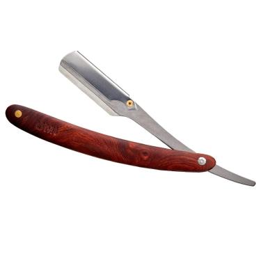 Imagem de Navalha Navalhete Aço Inoxidável Cabo de Madeira