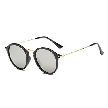 Imagem de Sunglasses Women/Men Vintage Round Sun Glasses Sunglass lentes de sol hombre/mujer UV400,06,Black Silver,china