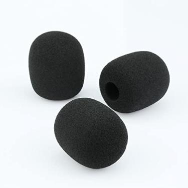 Imagem de LEFXMOPHY Substituição de espuma para HyperX Cloud II/Alpha/Alpha S/Mix/Core Gaming Headphone/Cloud Chat, capa de microfone, filtro pop, pacote com 3 pára-brisas