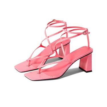 Imagem de GUESS Sandália feminina de salto Allon, Rosa neon, 38