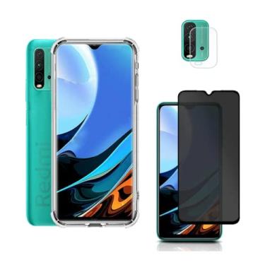 Imagem de Capinha Para Xiaomi Redmi 9T 4GB + 64GB LTE (6.53) + Película 9D Privacidade Cerâmica + Pelí­cula 3D Câmera, (C7COMPANY)