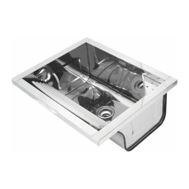 Imagem de Tanque de Sobrepor Docol Reto 017051CH 63x51 Inox Alto Brilho