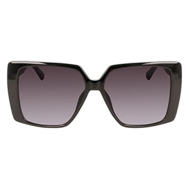 Imagem de Calvin Klein Jeans Óculos de sol quadrados femininos Ckj22607s, Preto, One Size