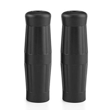 Imagem de Para guidão de motocicleta Senyar de 1" para guidão de motocicleta, universal de 2,5 cm - 7/8" borracha bicicleta vintage clássico guidão guidão barra de mão (preto)