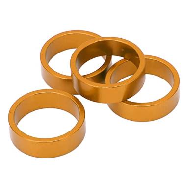 Imagem de Vbestlife 4 peças espaçadores de fone de ouvido, almofada de liga de alumínio para bicicleta espaçadores de haste de guidão de bicicleta espaçadores de fone de ouvido para bicicletas 28,6 x 10 mm / 1,13 x 0,39 polegadas (ouro) bicicleta e peças sobressalentes
