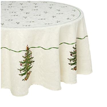 Imagem de Avanti Linens Toalha de mesa redonda Avanti Spode Tree, marfim