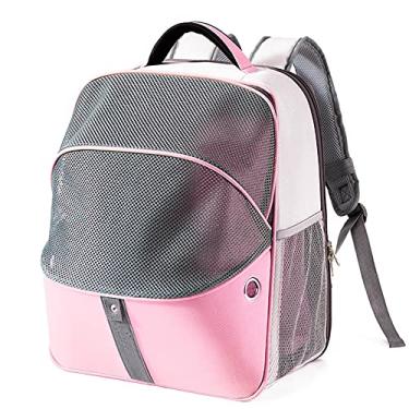 Imagem de Mochila De Gato Mochila Portátil Cat Carrier Bag Breathable Meshbackpackoutdoor Viagem Bolsa De Animais De Estimação Portador,Pink
