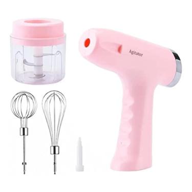 Imagem de Mini Processador Batedeira Triturador Alimentos Elétrico USB (Rosa)